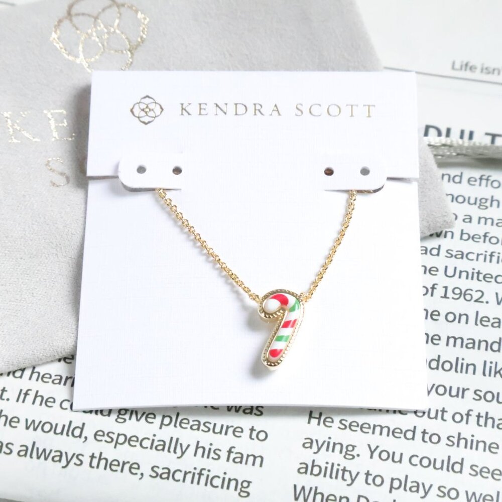 Kendra Scott Candy Cane Gold Short Necklace